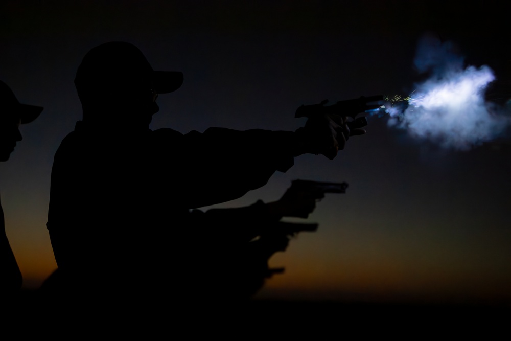 Sailors Participate In Low-Light Small-Arms Firearm Training