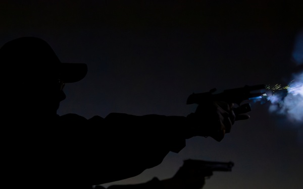 Sailors Participate In Low-Light Small-Arms Firearm Training