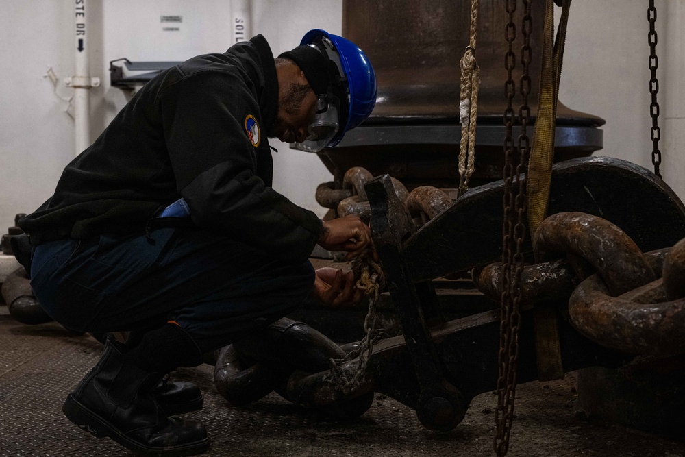 Sea and Anchor Detail aboard USS America (LHA 6)