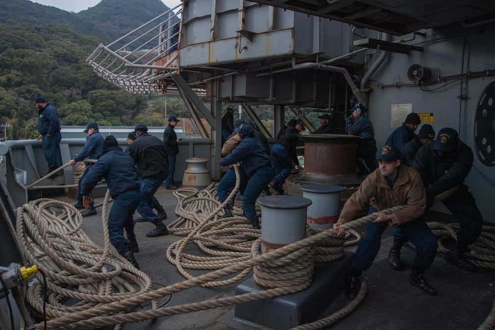 Sea and Anchor Detail aboard USS America (LHA 6)