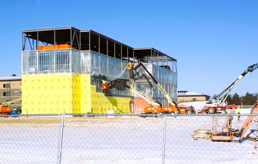 January 2025 barracks construction operations for East Barracks Project at Fort McCoy