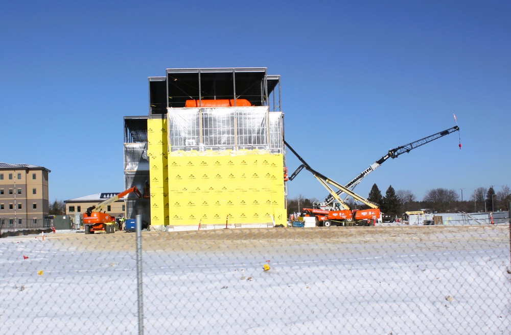 January 2025 barracks construction operations for East Barracks Project at Fort McCoy