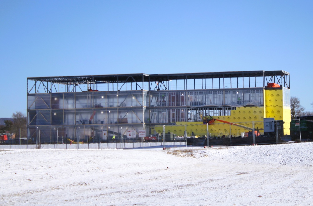 January 2025 barracks construction operations for East Barracks Project at Fort McCoy