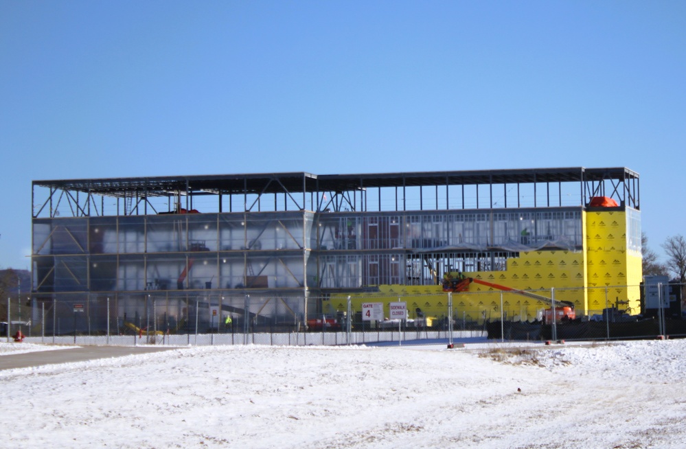 January 2025 barracks construction operations for East Barracks Project at Fort McCoy