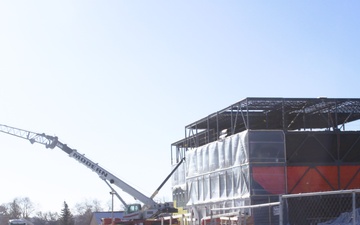 January 2025 barracks construction operations for East Barracks Project at Fort McCoy