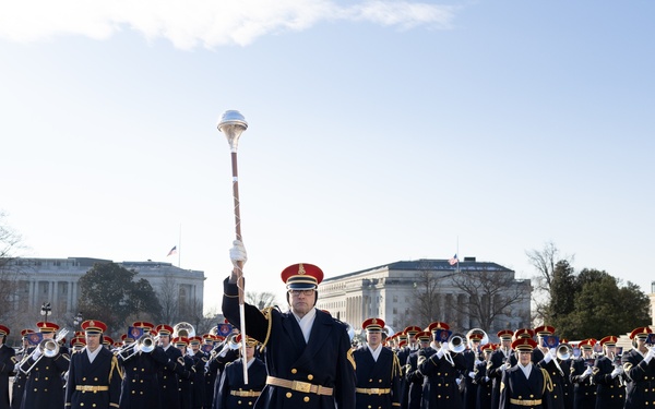 "Pershing's Own" Rehearses for Inauguration