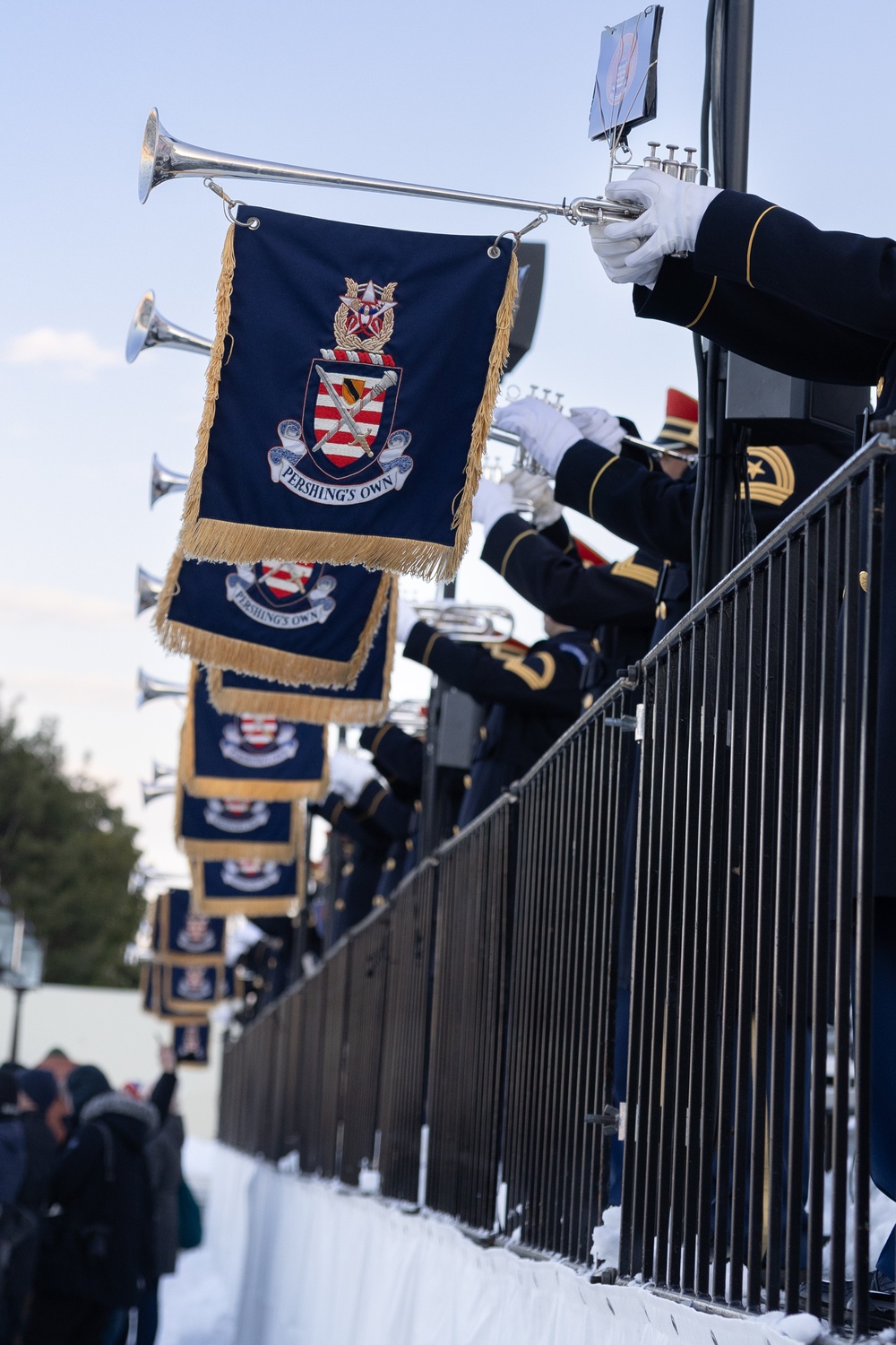 U.S. Army Herald Trumpets Rehearse for Inauguration