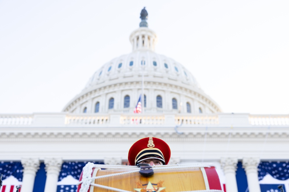 U.S. Army Band Rehearses for Inauguration