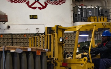 Ordnance Handling aboard USS America (LHA 6)