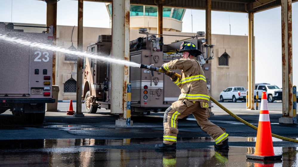 379th ECES firefighters host Firefighter for a Day