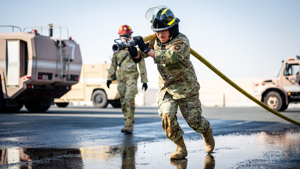 379th ECES firefighters host Firefighter for a Day