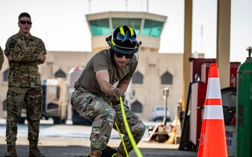 379th ECES firefighters host Firefighter for a Day