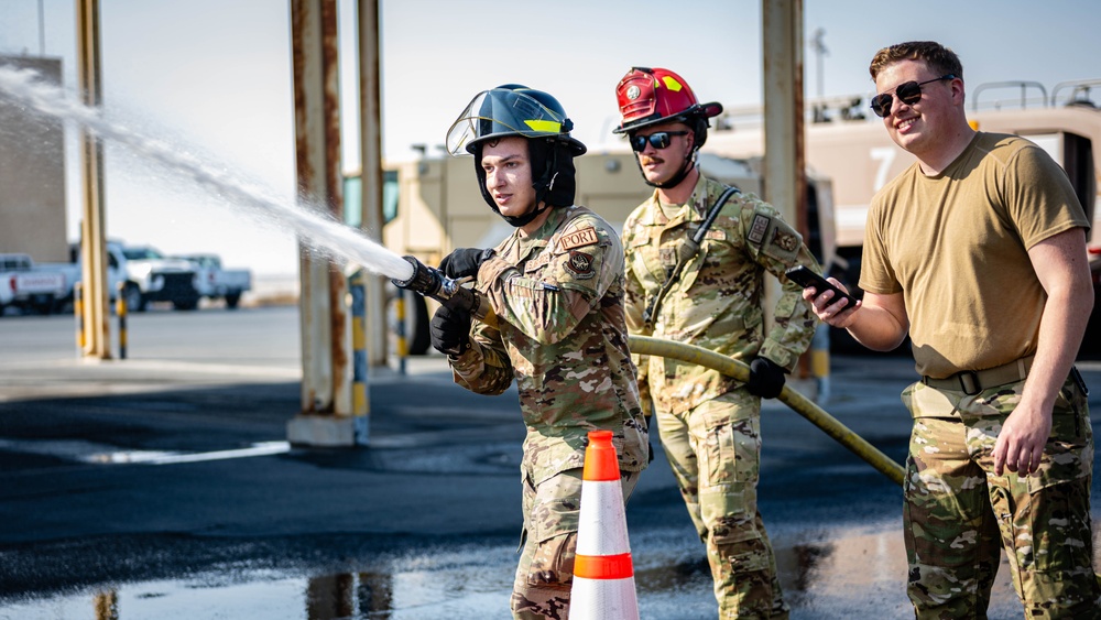 379th ECES firefighters host Firefighter for a Day