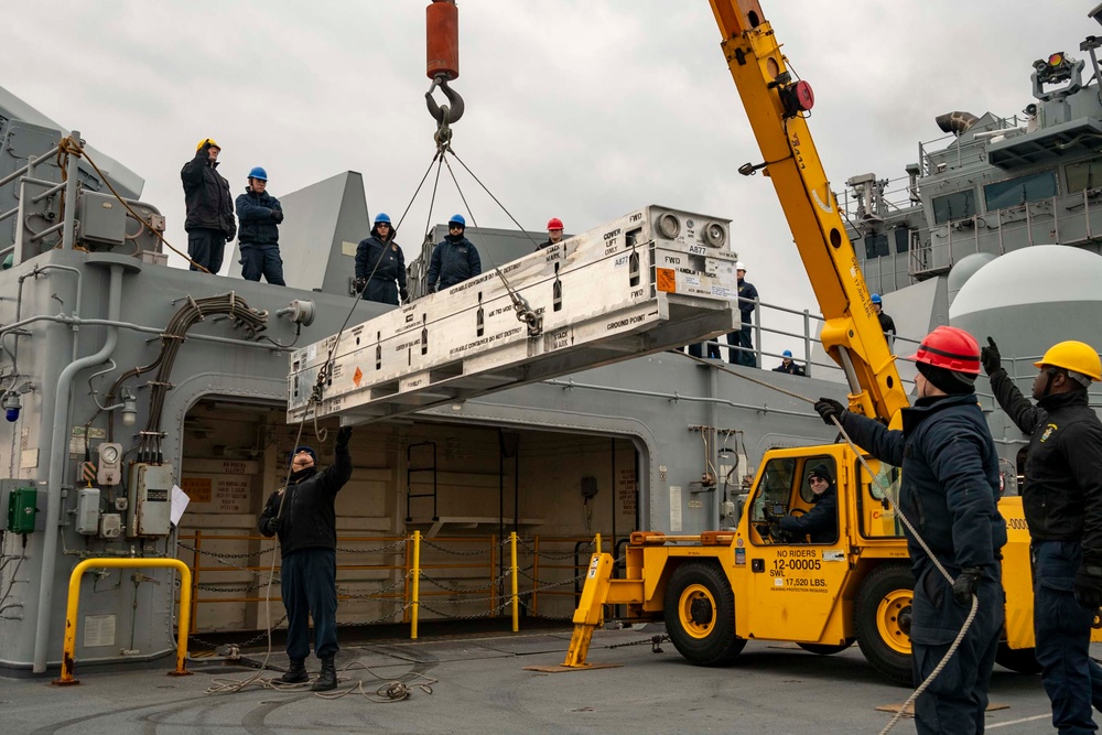 Missile Upload aboard USS America (LHA 6)