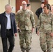 Former Secretary of Defense James Mattis met with servicemembers from the 63d Readiness Division