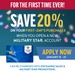 New MILITARY STAR Cardholders Save 20% on First-Day Purchases Jan. 16 to 23