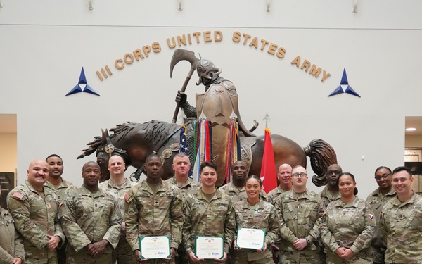 Mobilization Support Brigade Soldiers Receive III Armored Corps Awards