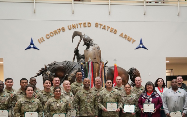 Mobilization Support Brigade Soldiers Receive III Armored Corps Awards