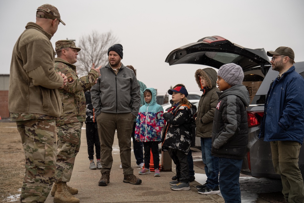 Cub Scouts deliver popcorn to 114th Fighter Wing