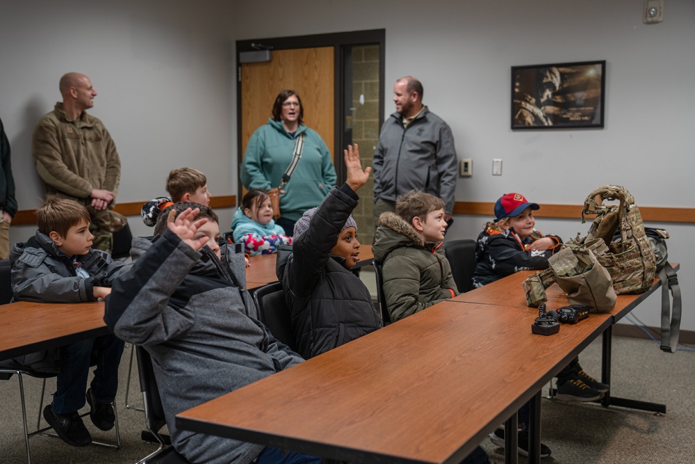 Cub Scouts deliver popcorn to 114th Fighter Wing