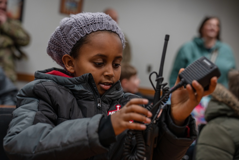 Cub Scouts deliver popcorn to 114th Fighter Wing