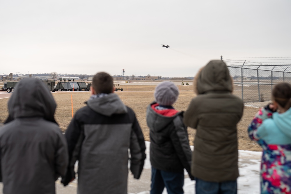 Cub Scouts deliver popcorn to 114th Fighter Wing