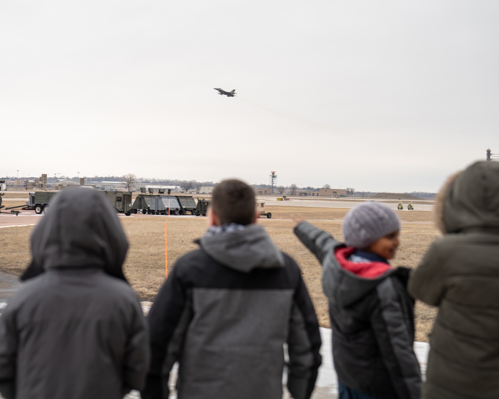 Cub Scouts deliver popcorn to 114th Fighter Wing