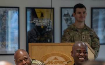 10th Mountain Division commanders conduct command team discussion during Combined Resolve