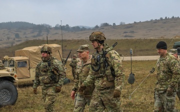 Lt. Gen Joseph Ryan visits 10th Mountain Division Soldiers for demonstrations during exercise Combined Resolve 25-1