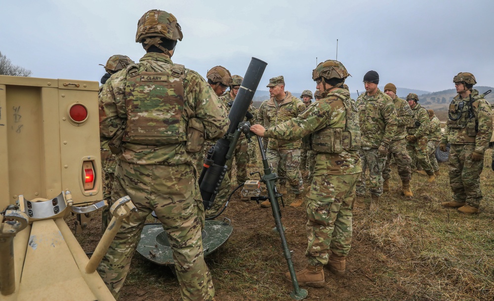 Lt. Gen Joseph Ryan visits 10th Mountain Division Soldiers for demonstrations during exercise Combined Resolve 25-1