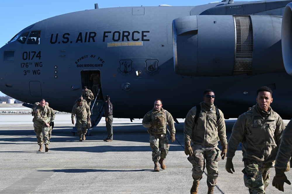 Puerto Rico Army National Guard Soldiers Arrive at JBA to support 60th Presidential Inauguration