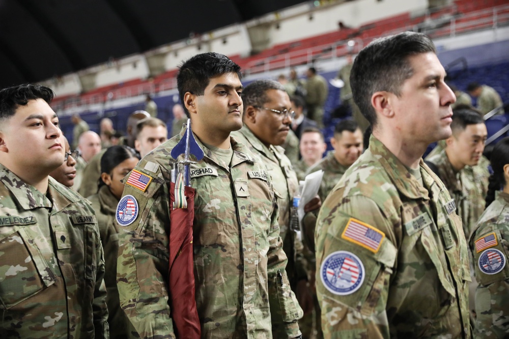 U.S. Army National Guard Soldiers Depart After Receiving Brief Ahead of Supporting 60th Presidential Inauguration