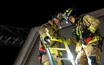 87th Civil Engineer Squadron firefighters train with local fire companies