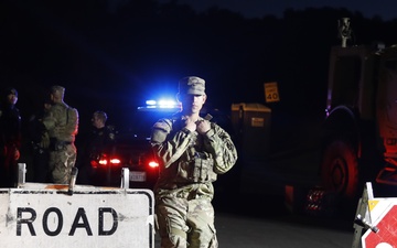 270th MP Company stands watch at TCP's around the Palisades Fire