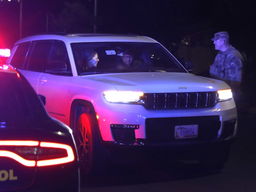 270th MP Company stands watch at TCP's around the Palisades Fire