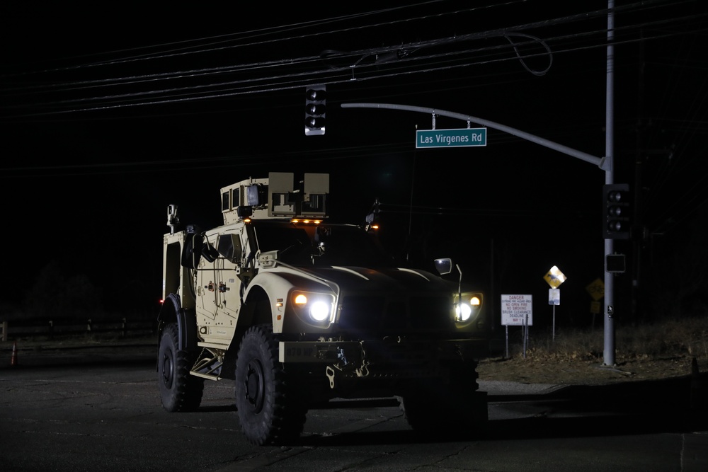 270th MP Company stands watch at TCP's around the Palisades Fire