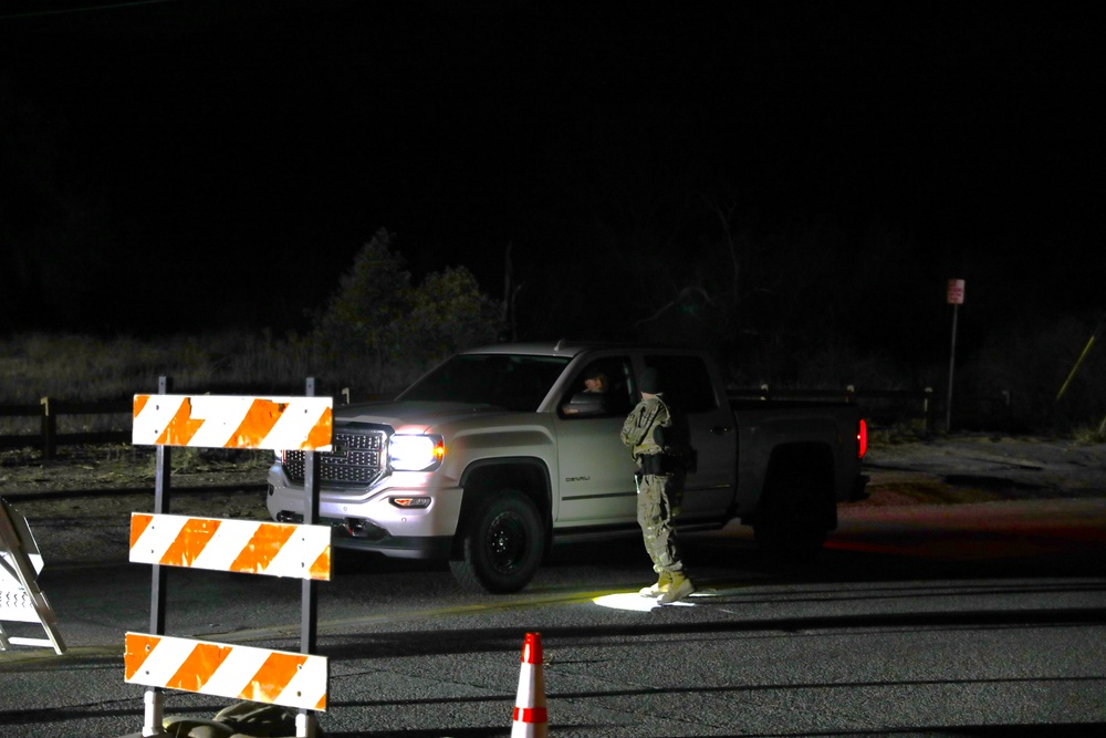 270th MP Company stands watch at TCP's around the Palisades Fire