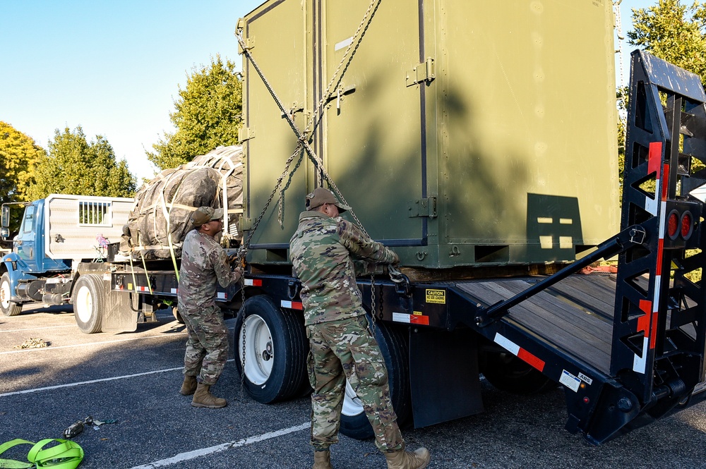 129th LRS Members Prepare Equipment in Support of LA Fire