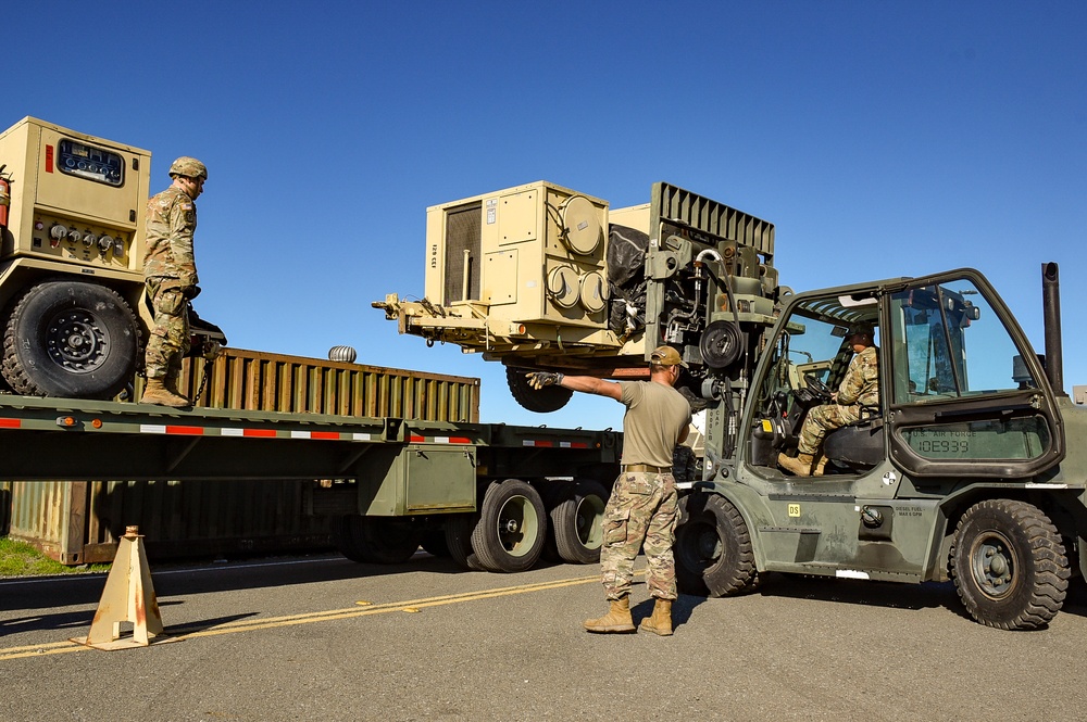 129th LRS Members Prepare Equipment in Support of LA Fire