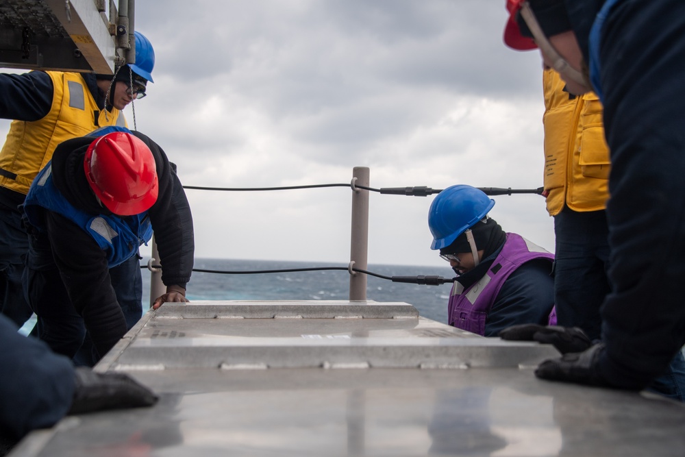 Missile Upload aboard USS America (LHA 6)