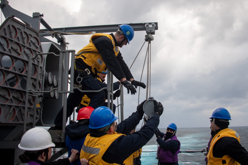 Missile Upload aboard USS America (LHA 6)