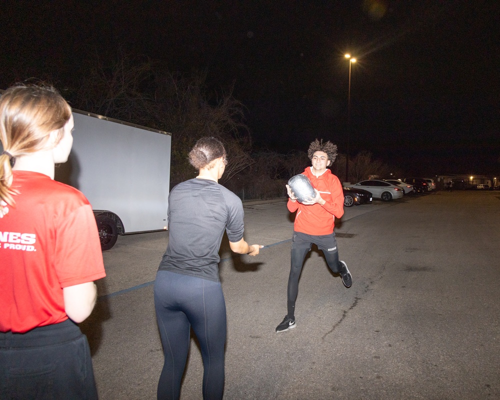 Recruiting Sub-Station Round Rock conduct physical training