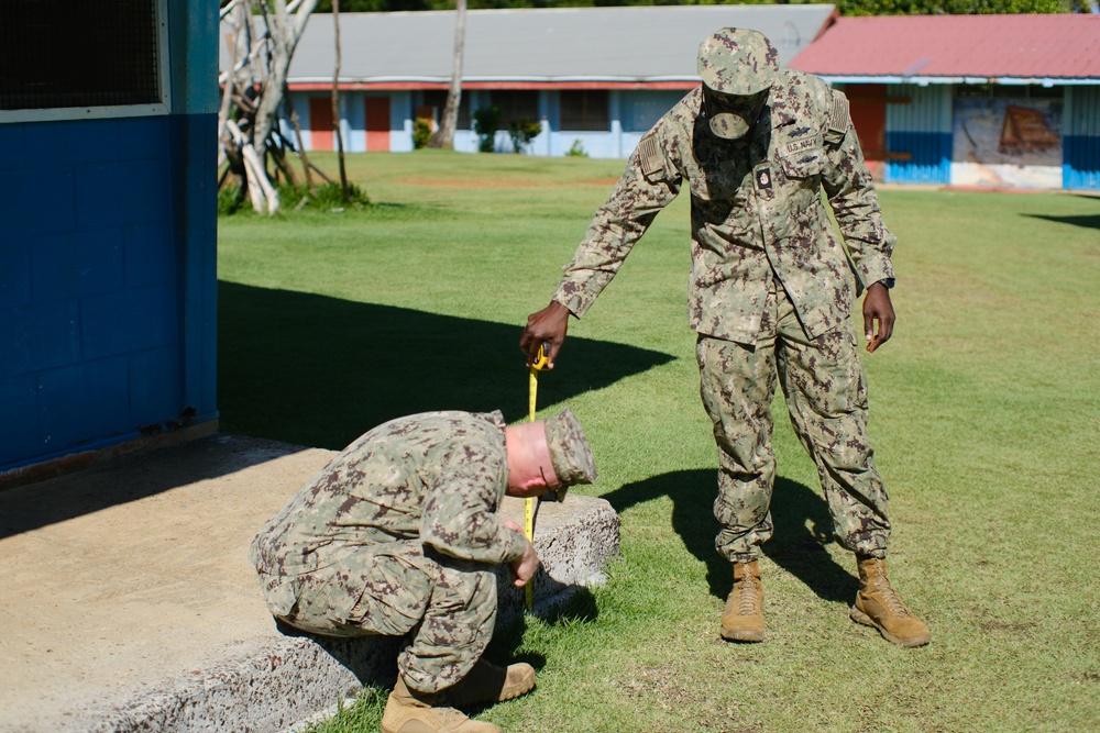 Seabees from Detail Yap conduct OICD site visit