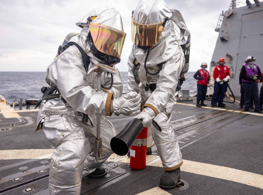 USS Preble (DDG 88) Flight Deck Fire Drill