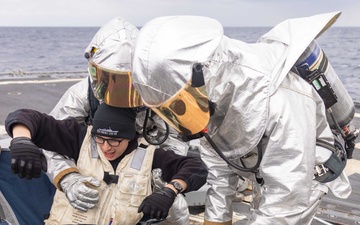 USS Preble (DDG 88) Flight Deck Fire Drill