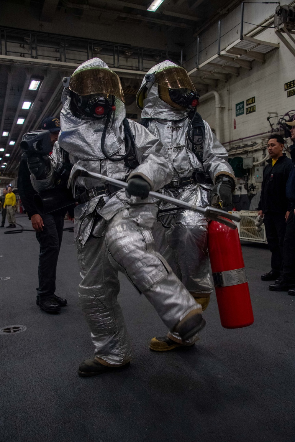 Hangar Bay Firefighting Training aboard USS America (LHA 6)