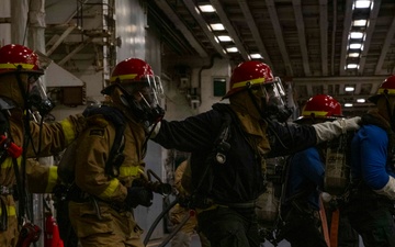 Hangar Bay Firefighting Training aboard USS America (LHA 6)