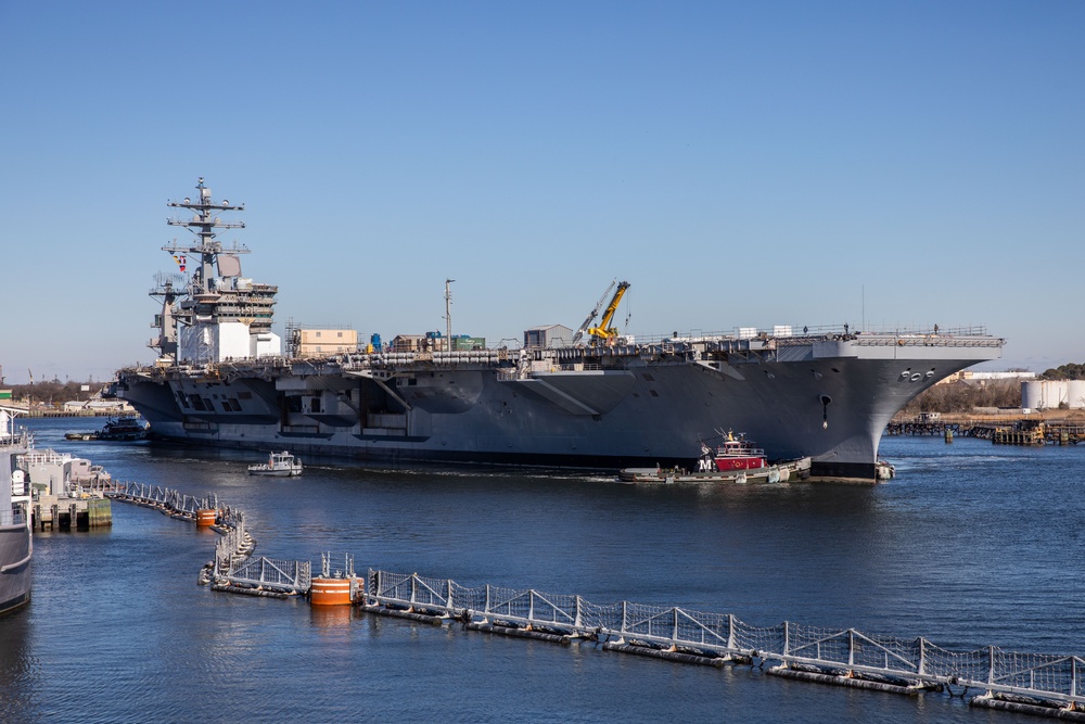 Norfolk Naval Shipyard Welcomes USS Dwight D. Eisenhower for Planned Incremental Availability