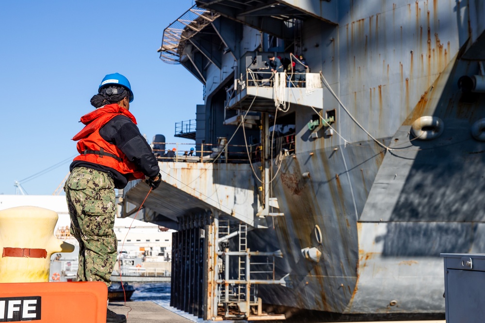 Norfolk Naval Shipyard welcomes USS Dwight D. Eisenhower for Planned Incremental Availability