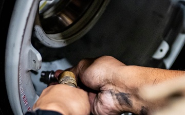 Wheel and tire Airmen build and maintain aircraft wheels